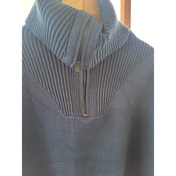 Tahari Blue/Green Pullover 1/4 Zip Sweater Size S - Picture 3 of 8